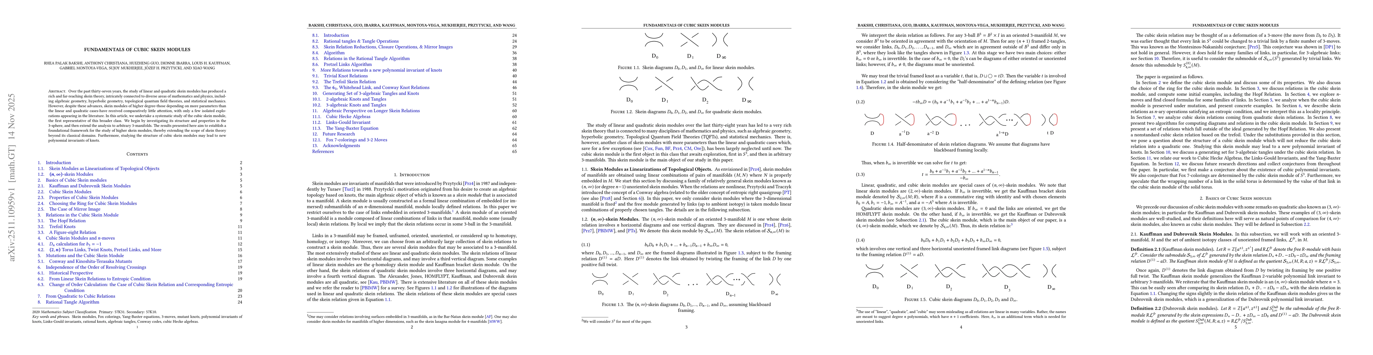 Thumbnail for Fundamentals of cubic skein modules