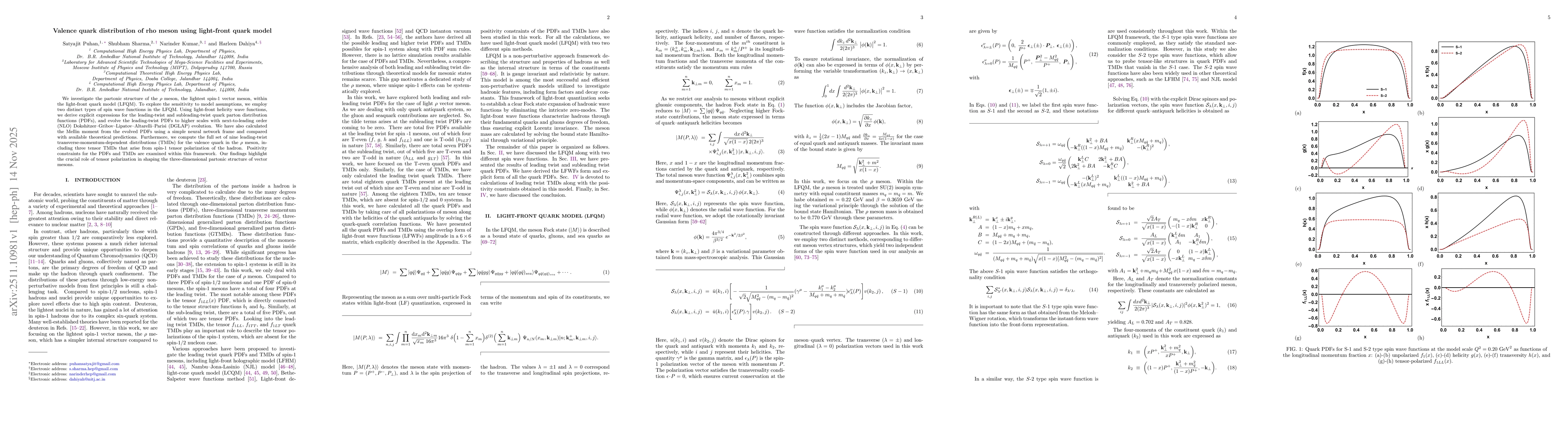Thumbnail for Valence quark distribution of rho meson using light-front quark model