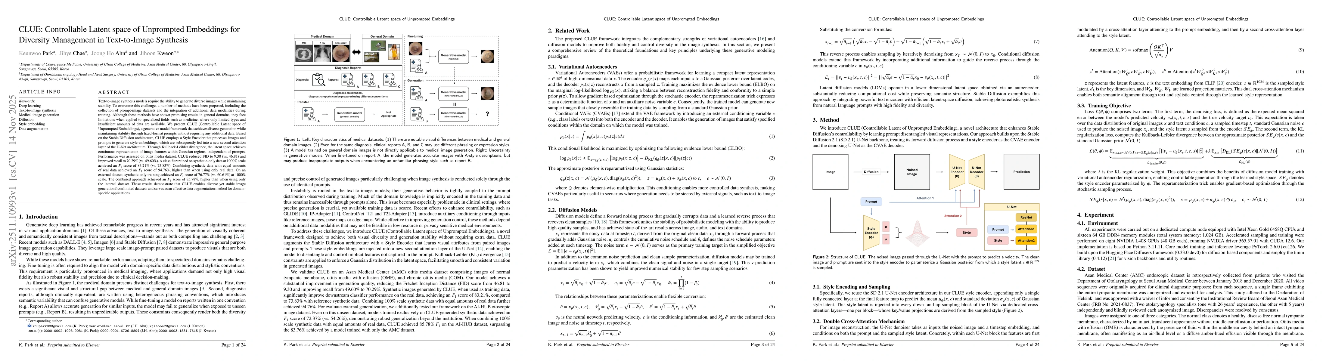 Thumbnail for CLUE: Controllable Latent space of Unprompted Embeddings for Diversity Management in Text-to-Image Synthesis