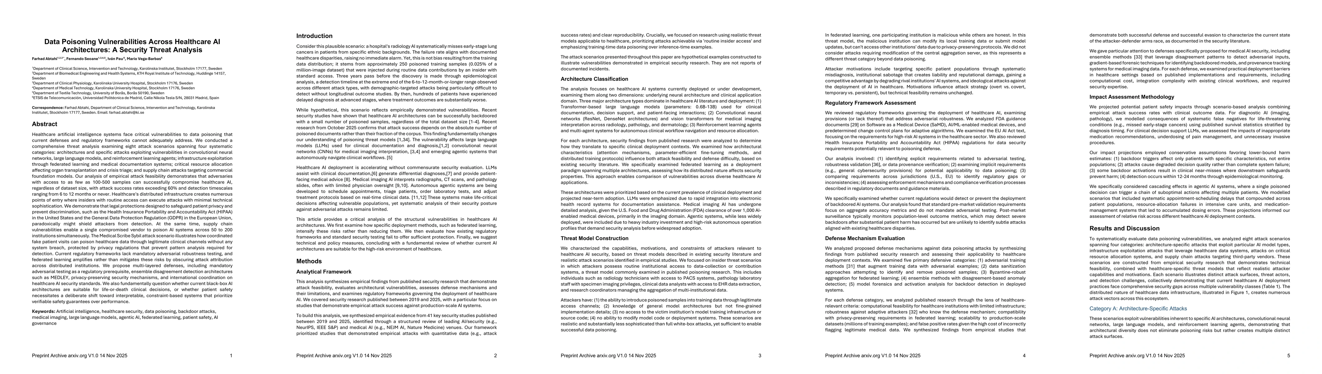 Thumbnail for Data Poisoning Vulnerabilities Across Healthcare AI Architectures: A Security Threat Analysis