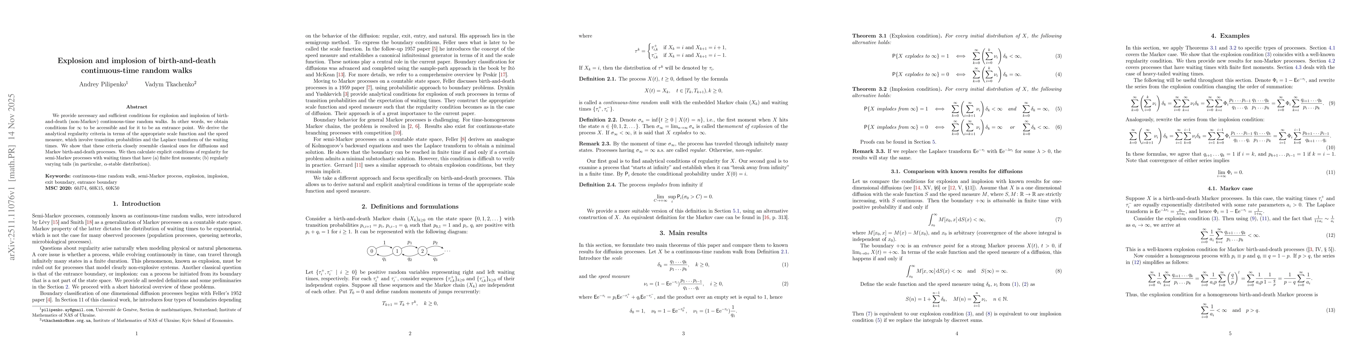 Thumbnail for Explosion and implosion of birth-and-death continuous-time random walks