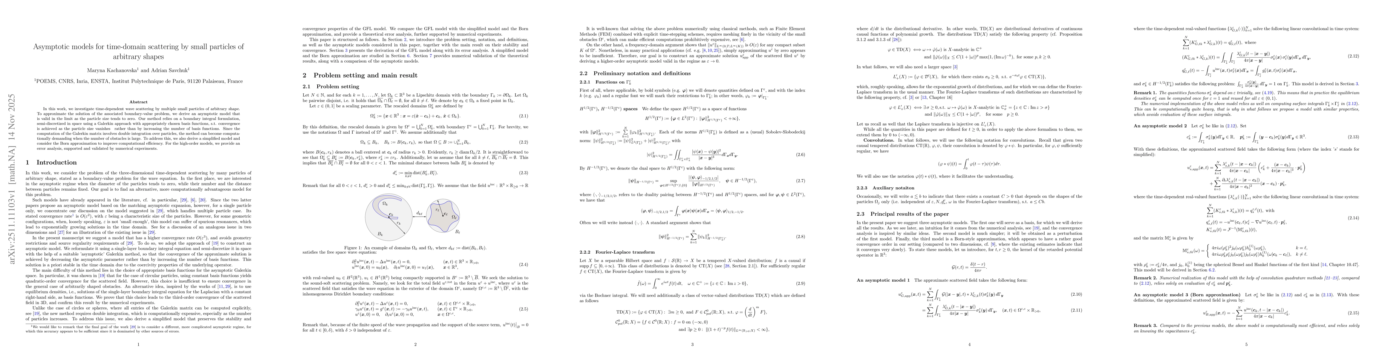Thumbnail for Asymptotic models for time-domain scattering by small particles of arbitrary shapes