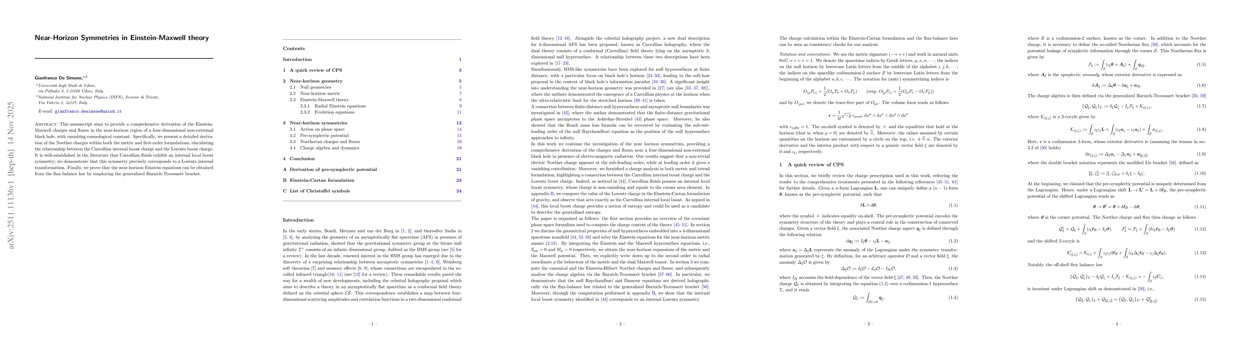 Thumbnail for Near-Horizon Symmetries in Einstein-Maxwell theory