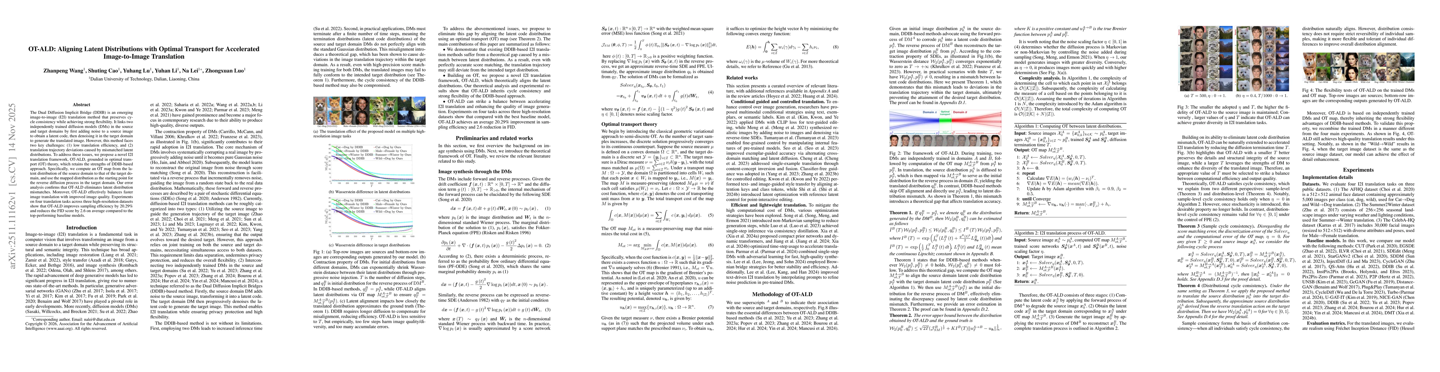 Thumbnail for OT-ALD: Aligning Latent Distributions with Optimal Transport for Accelerated Image-to-Image Translation