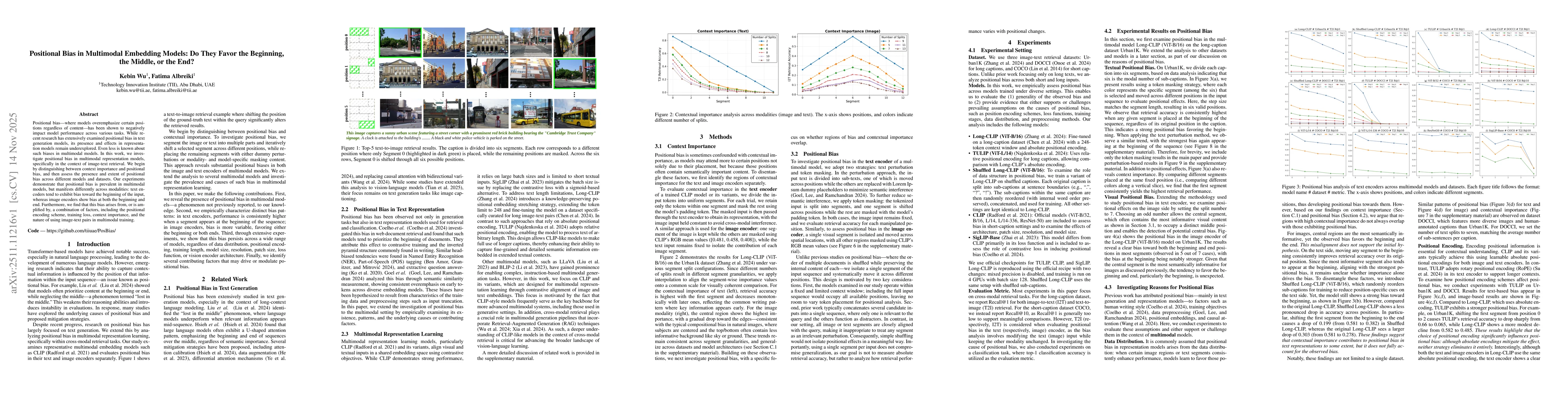 Thumbnail for Positional Bias in Multimodal Embedding Models: Do They Favor the Beginning, the Middle, or the End?