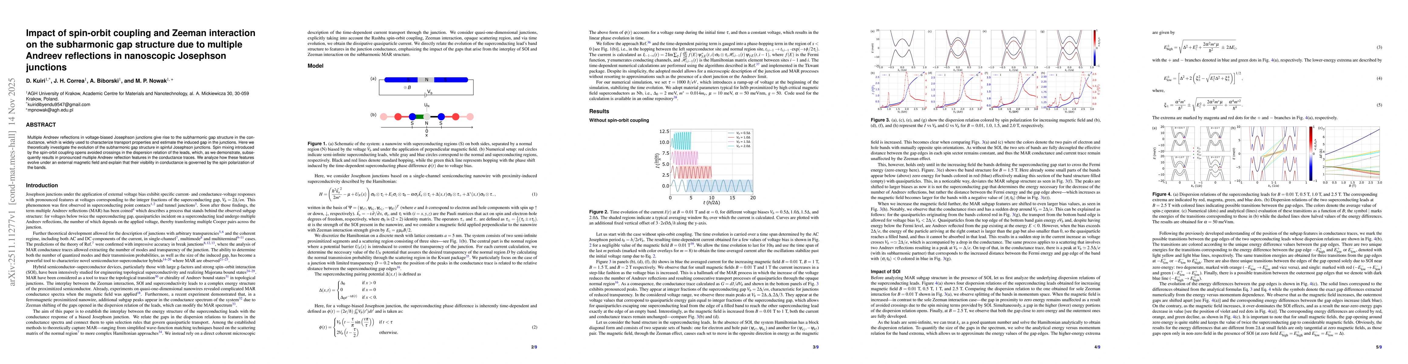 Thumbnail for Impact of spin-orbit coupling and Zeeman interaction on the subharmonic gap structure due to multiple Andreev reflections in nanoscopic Josephson junctions