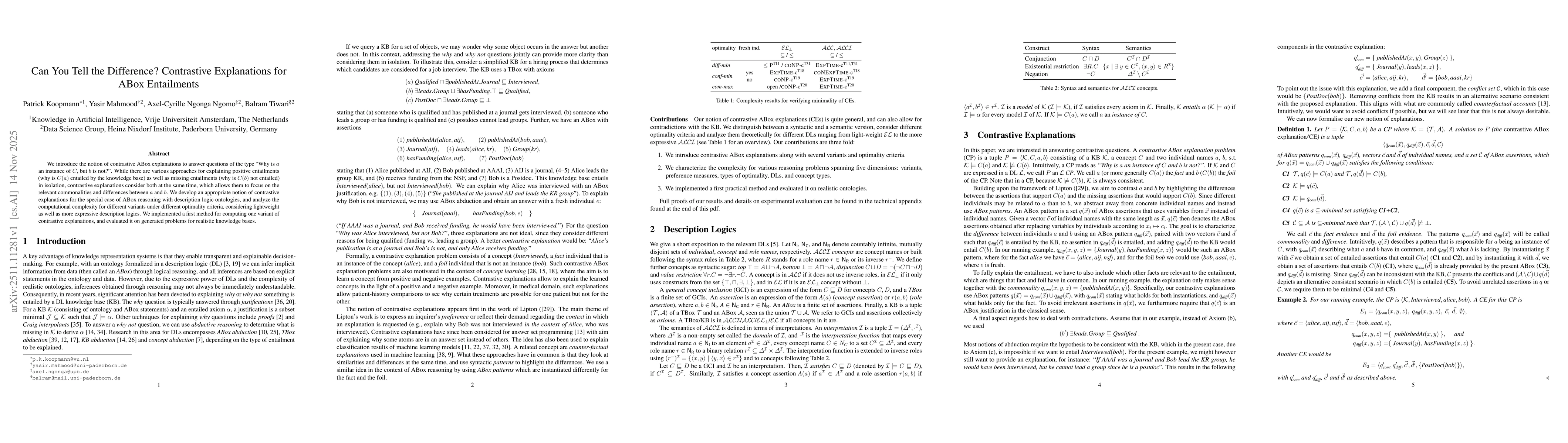 Thumbnail for Can You Tell the Difference? Contrastive Explanations for ABox Entailments