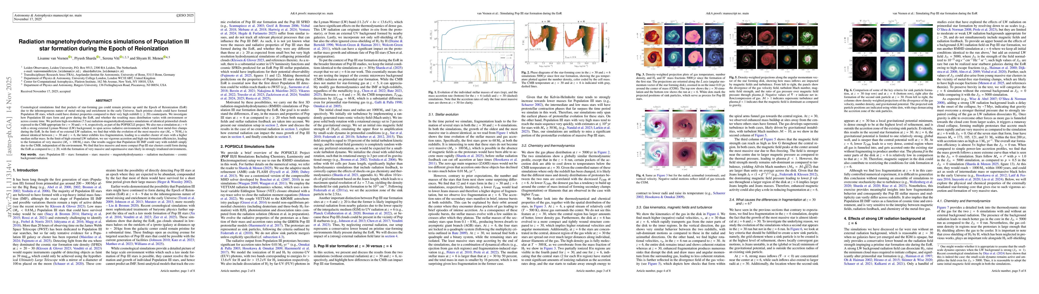 Thumbnail for Radiation magnetohydrodynamics simulations of Population III star formation during the Epoch of Reionization
