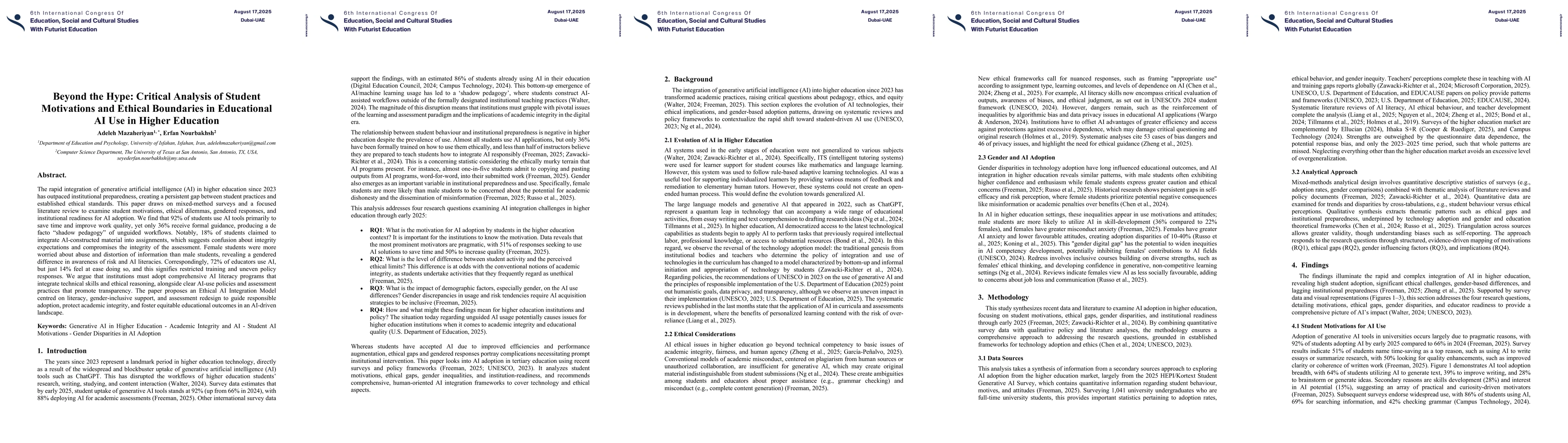 Thumbnail for Beyond the Hype: Critical Analysis of Student Motivations and Ethical Boundaries in Educational AI Use in Higher Education