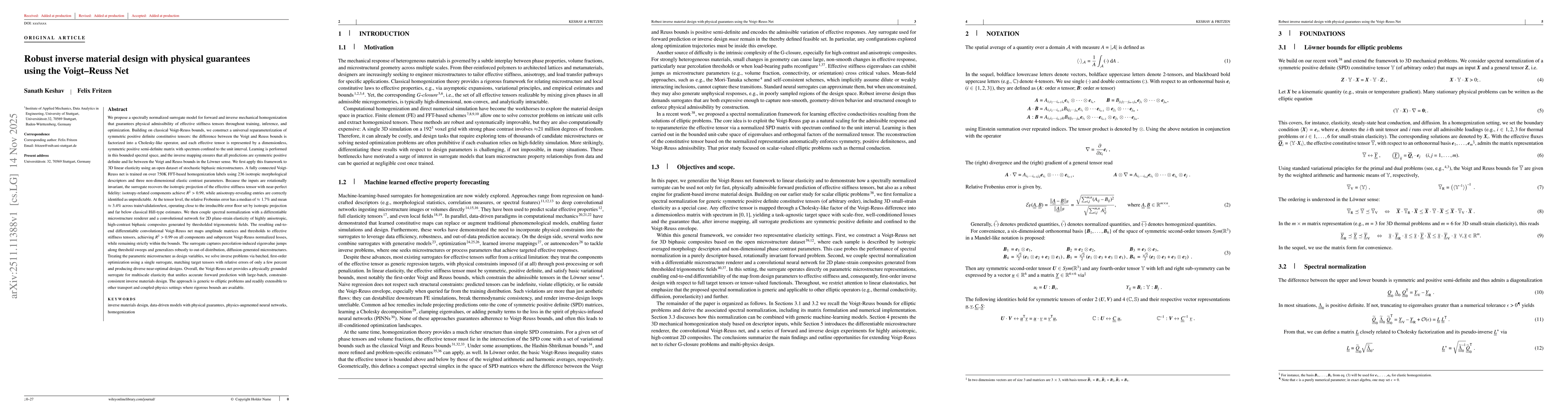 Thumbnail for Robust inverse material design with physical guarantees using the Voigt-Reuss Net