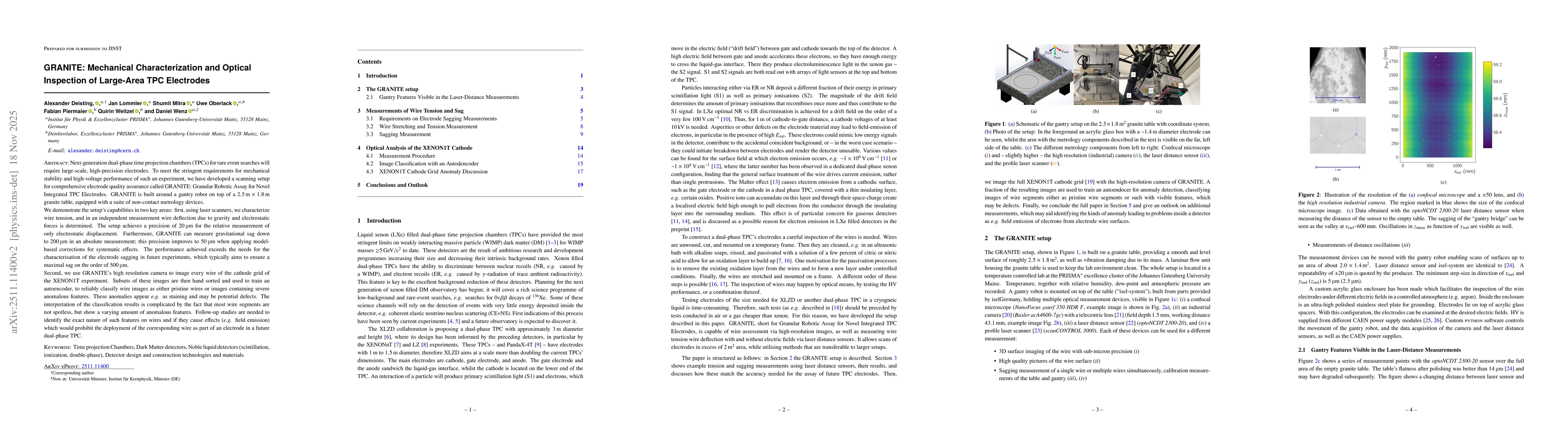 Thumbnail for GRANITE: Mechanical Characterization and Optical Inspection of Large-Area TPC Electrodes