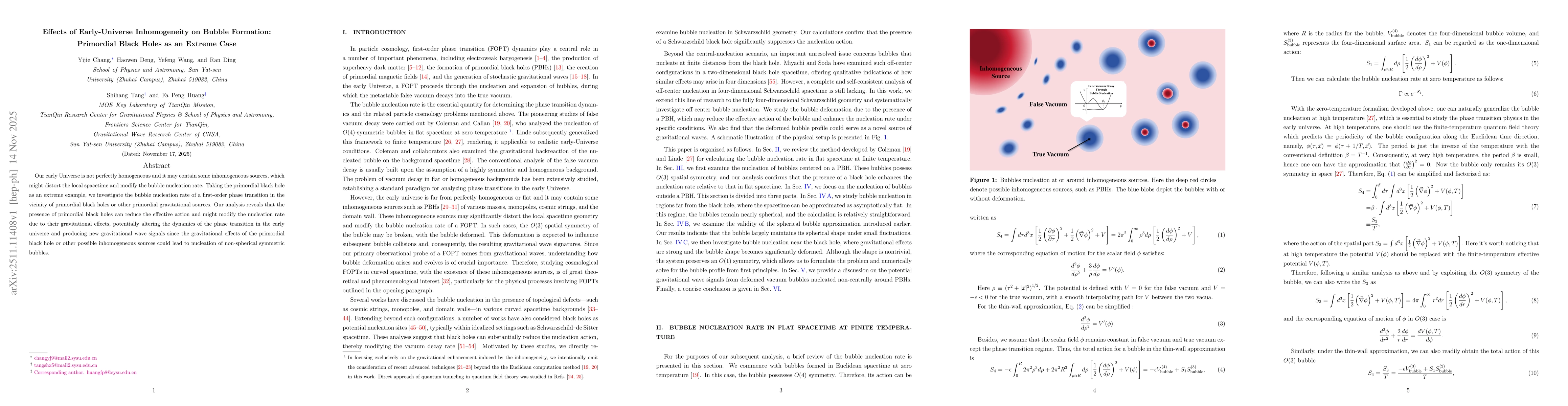 Thumbnail for Effects of Early-Universe Inhomogeneity on Bubble Formation: Primordial Black Holes as an Extreme Case