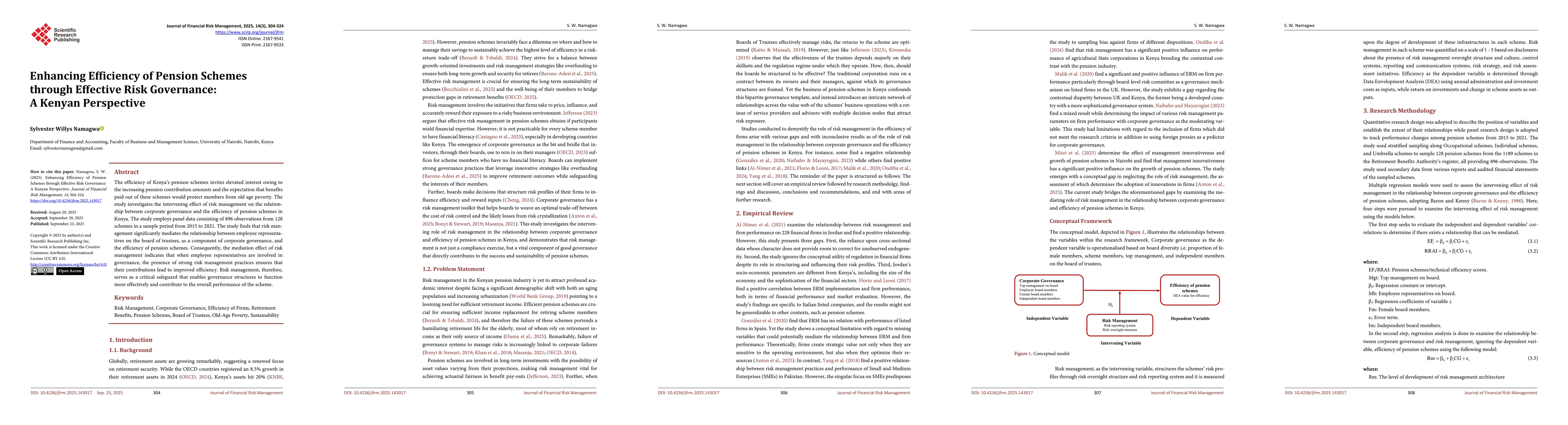 Thumbnail for Enhancing Efficiency of Pension Schemes through Effective Risk Governance: A Kenyan Perspective