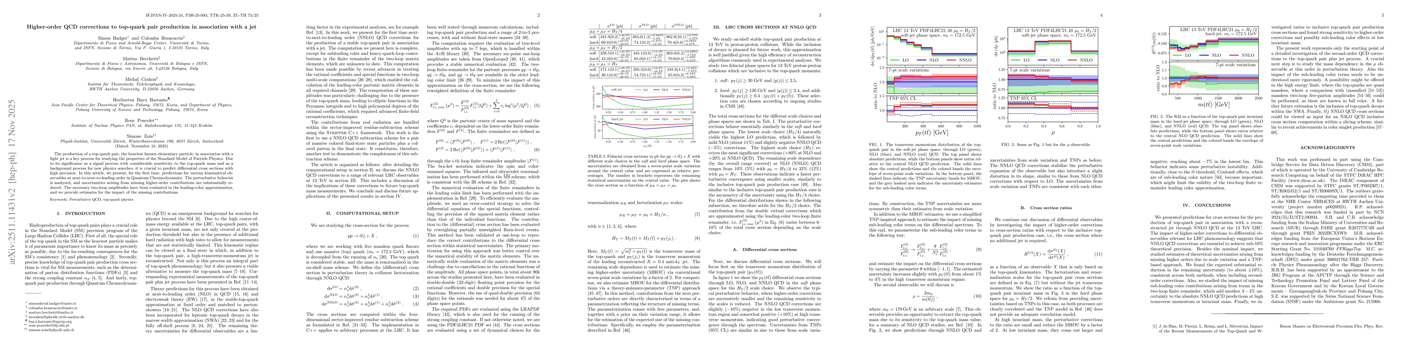 Thumbnail for Higher-order QCD corrections to top-quark pair production in association with a jet