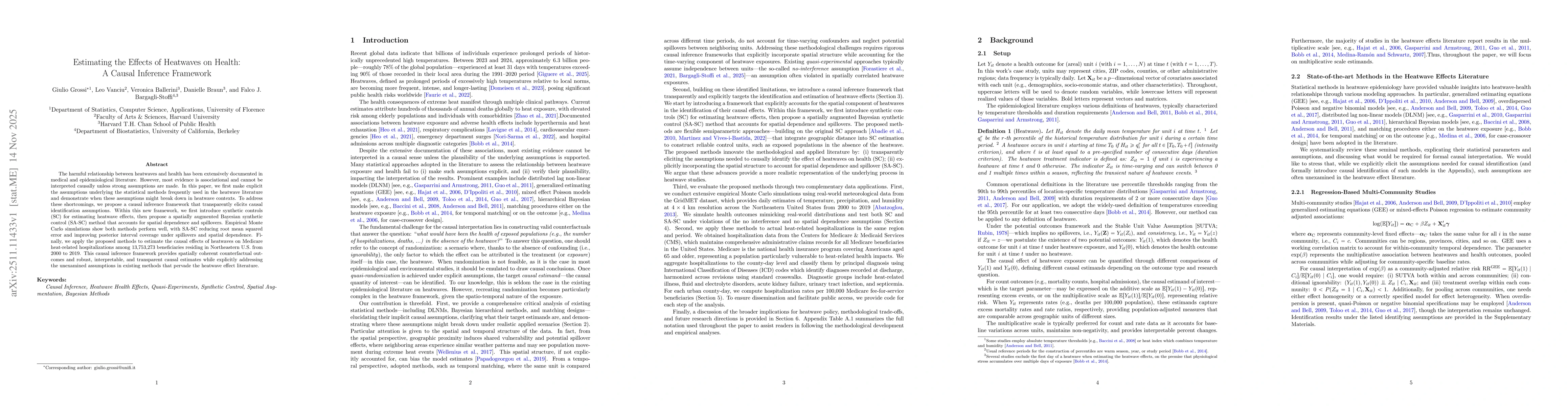 Thumbnail for Estimating the Effects of Heatwaves on Health: A Causal Inference Framework