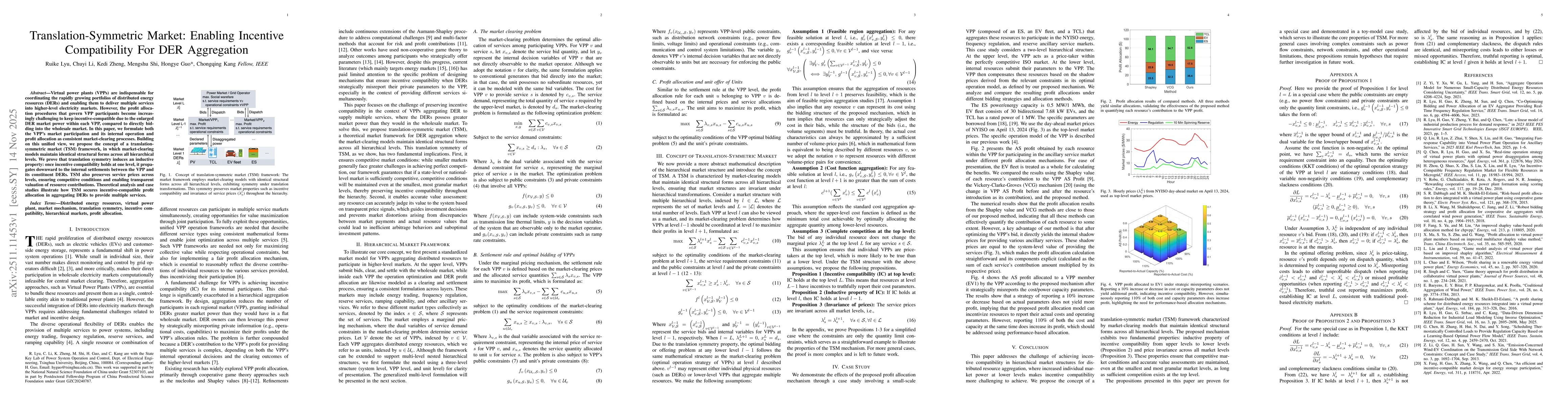 Thumbnail for Translation-Symmetric Market: Enabling Incentive Compatibility For DER Aggregation