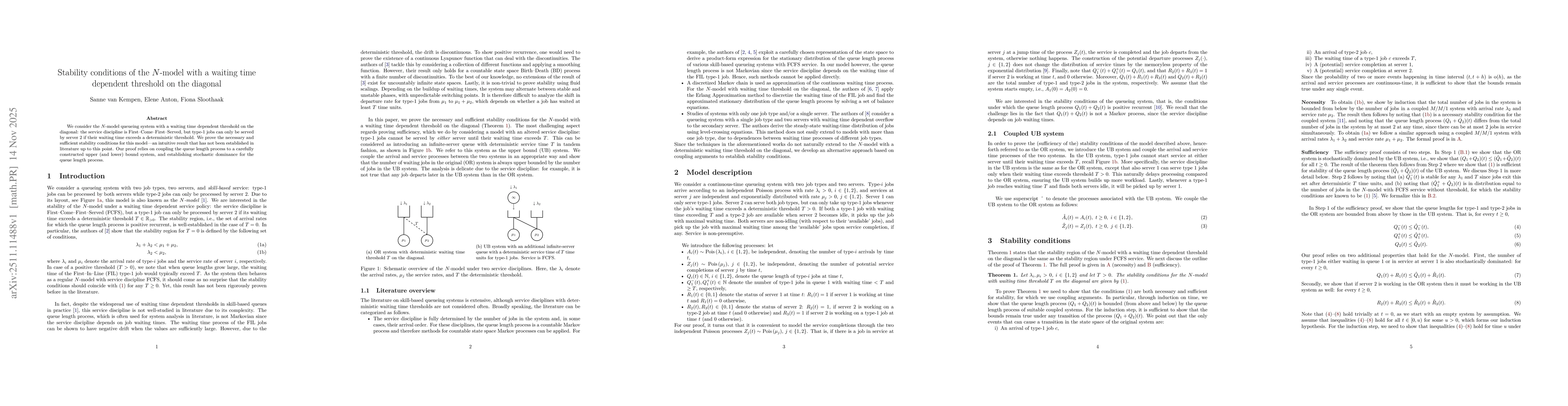 Thumbnail for Stability conditions of the $N$-model with a waiting time dependent threshold on the diagonal