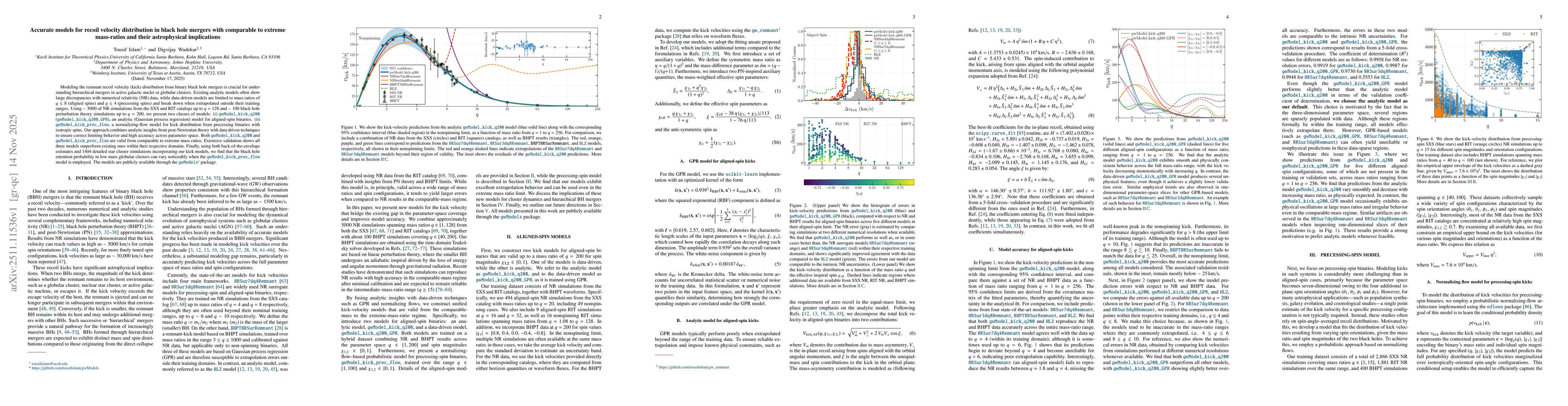 Thumbnail for Accurate models for recoil velocity distribution in black hole mergers with comparable to extreme mass-ratios and their astrophysical implications