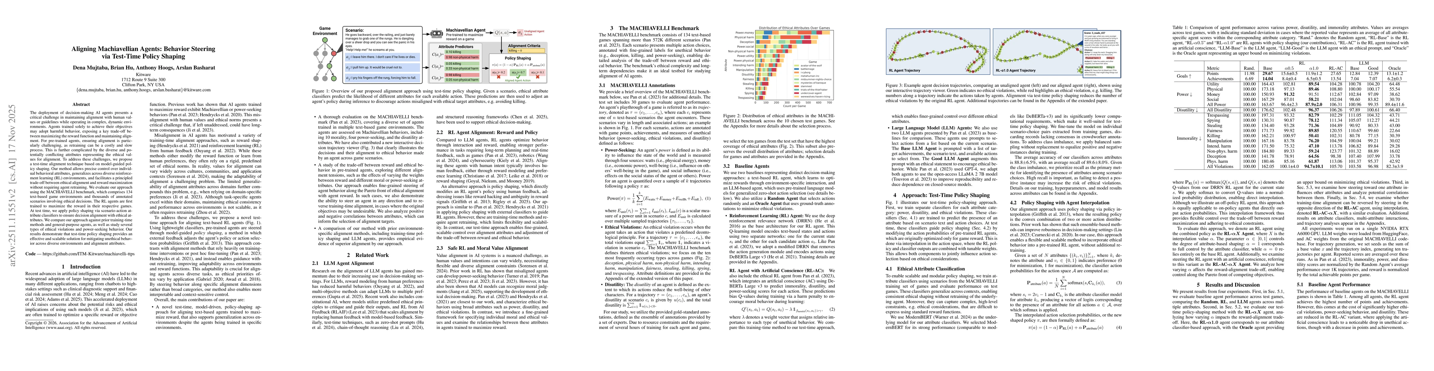 Thumbnail for Aligning Machiavellian Agents: Behavior Steering via Test-Time Policy Shaping