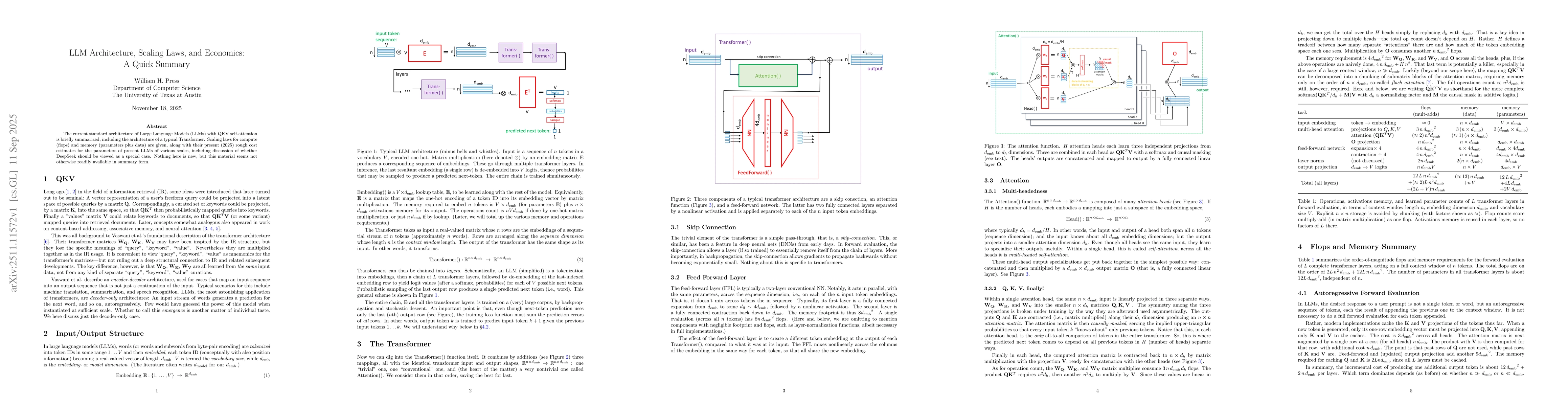 Thumbnail for LLM Architecture, Scaling Laws, and Economics: A Quick Summary