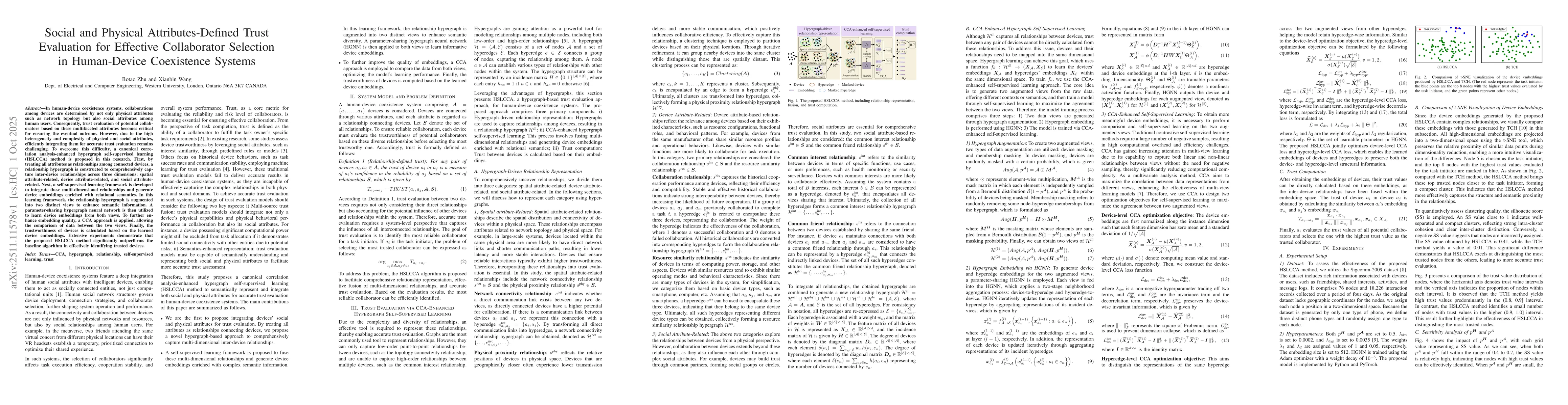 Thumbnail for Social and Physical Attributes-Defined Trust Evaluation for Effective Collaborator Selection in Human-Device Coexistence Systems