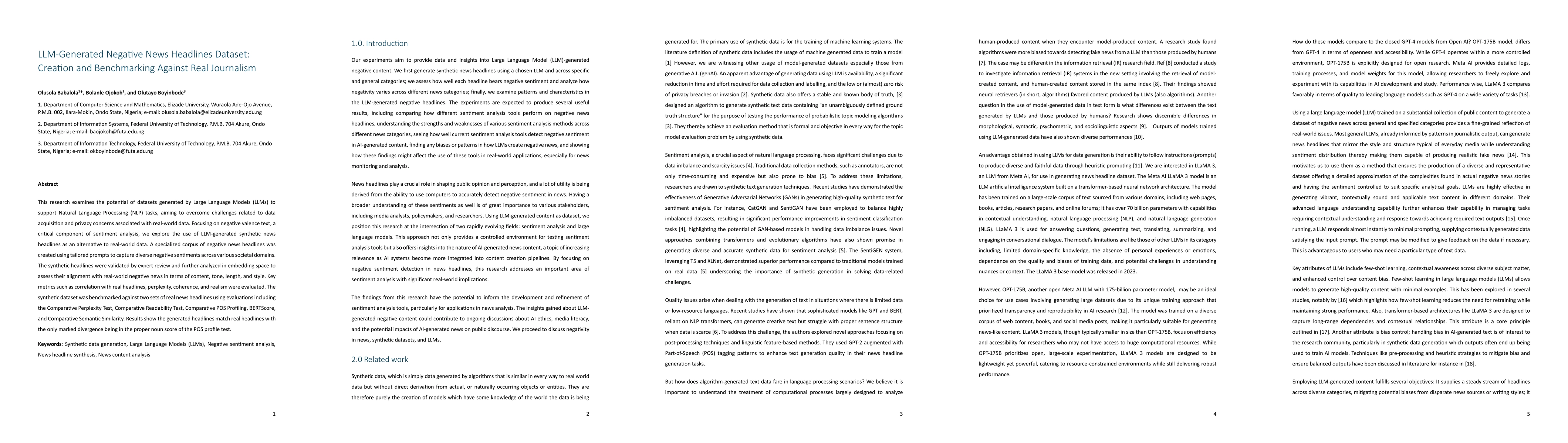 Thumbnail for LLM-Generated Negative News Headlines Dataset: Creation and Benchmarking Against Real Journalism