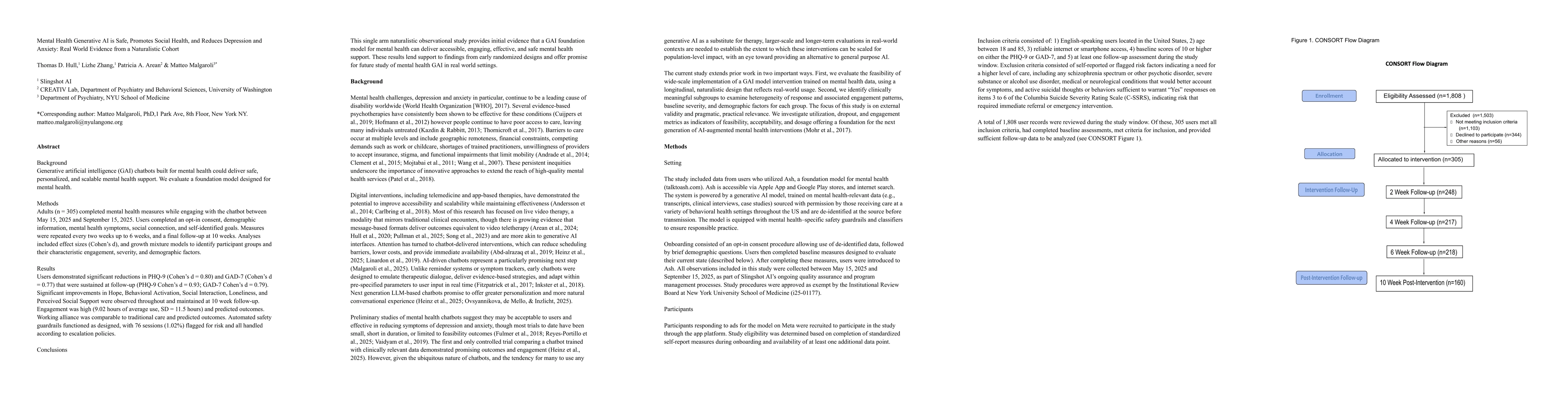 Thumbnail for Mental Health Generative AI is Safe, Promotes Social Health, and Reduces Depression and Anxiety: Real World Evidence from a Naturalistic Cohort