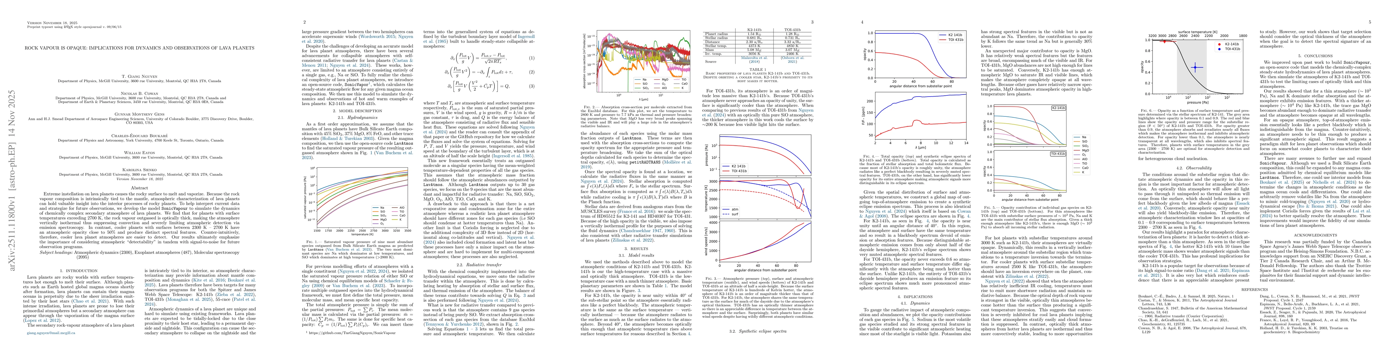 Thumbnail for Rock vapour is opaque: implications for dynamics and observations of lava planets