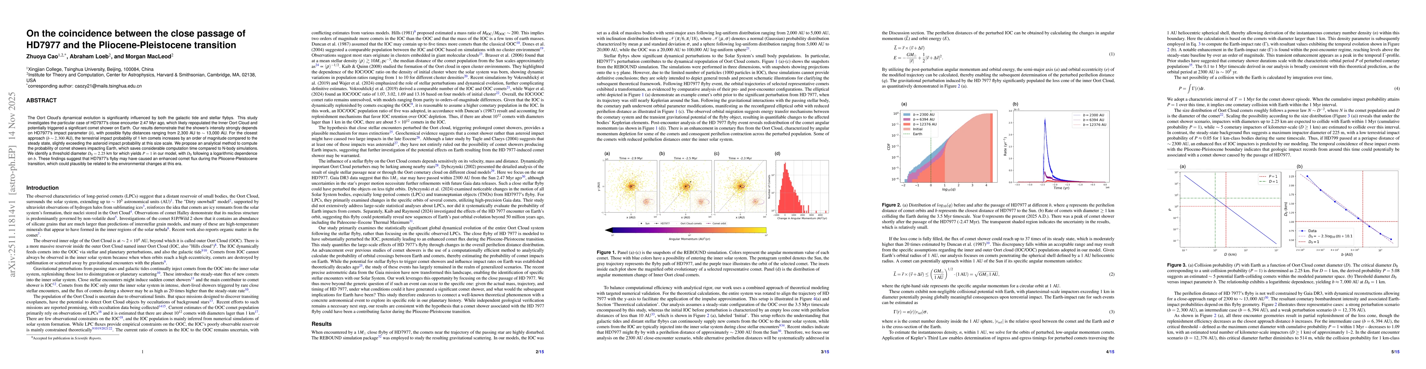 Thumbnail for On the coincidence between the close passage of HD7977 and the Pliocene-Pleistocene transition