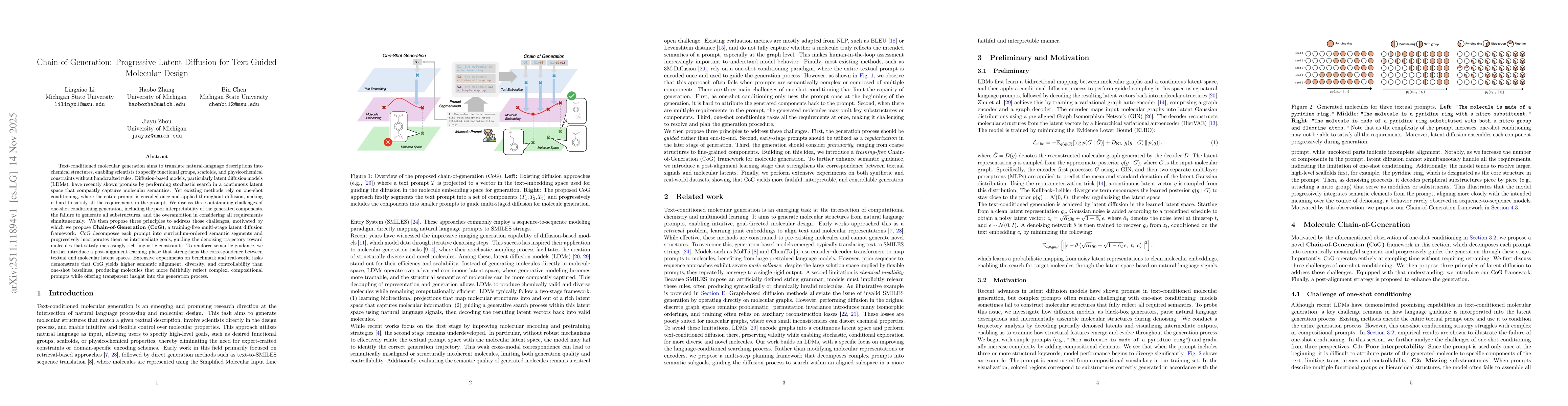 Thumbnail for Chain-of-Generation: Progressive Latent Diffusion for Text-Guided Molecular Design