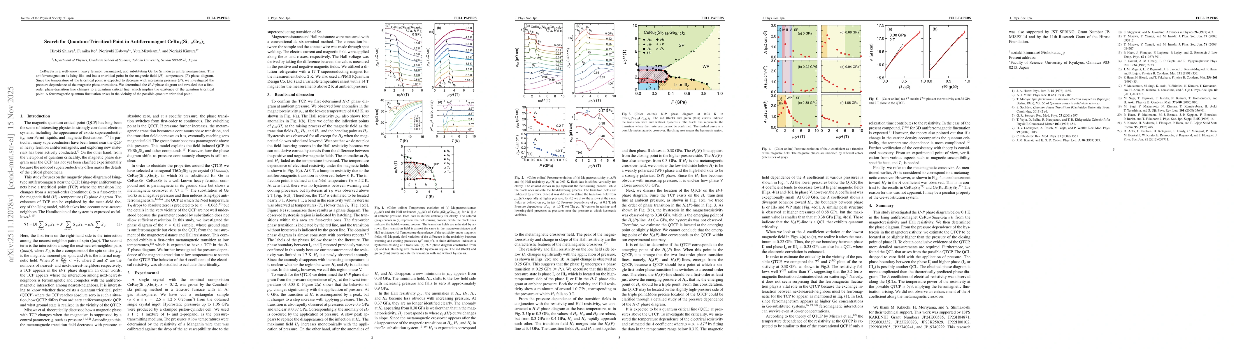 Thumbnail for Search for quantum-tricritical-point in antiferromagnet CeRu$_2$(Si$_{1-x}$Ge$_x$)$_2$