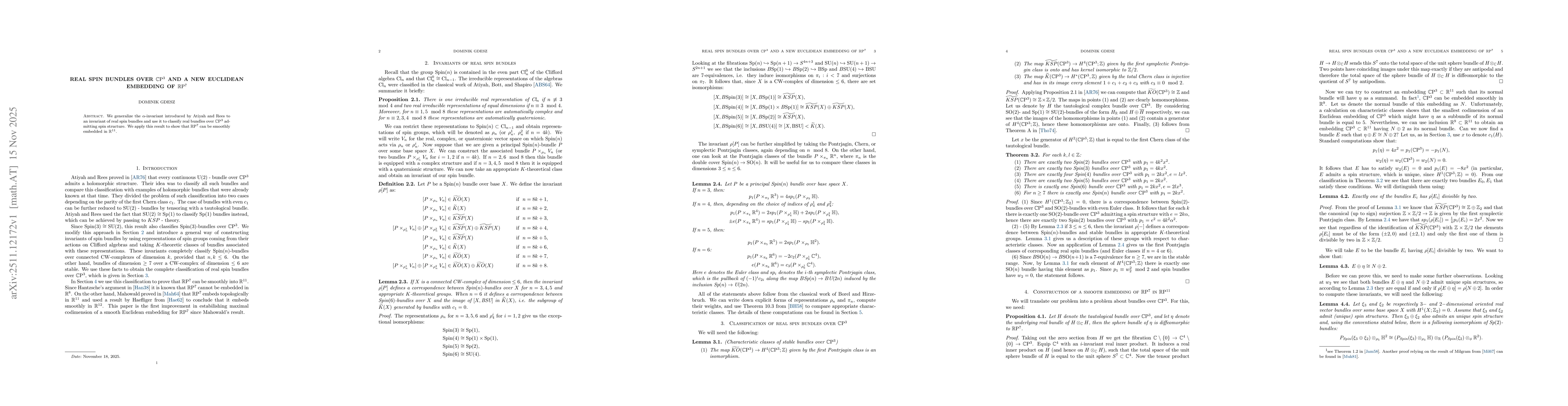 Thumbnail for Real spin bundles over $\mathbb{C}\mathrm{P}^3$ and a new Euclidean embedding of $\mathbb{R}\mathrm{P}^7$