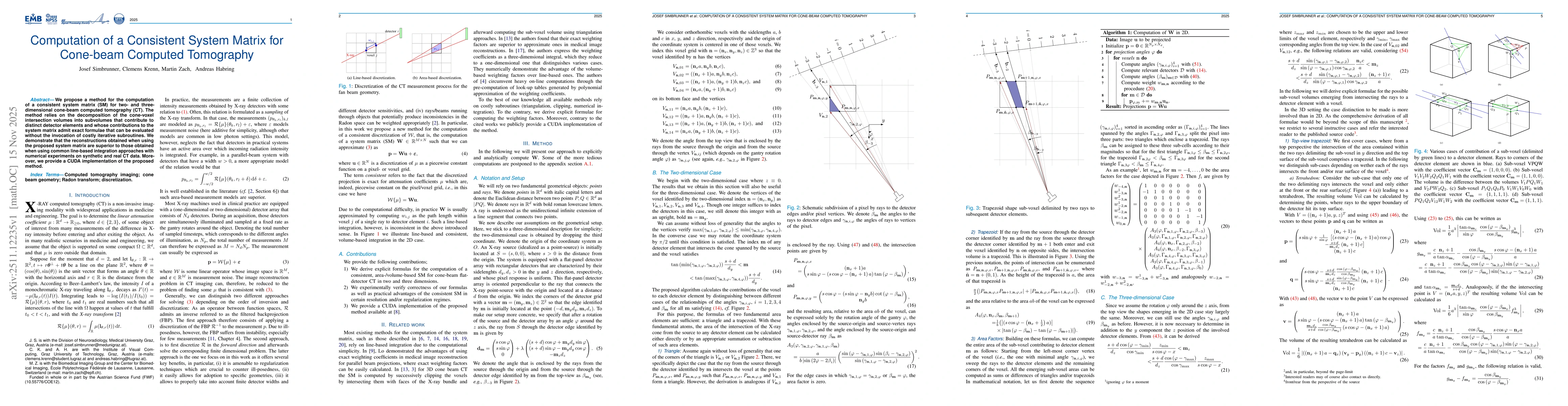 Thumbnail for Computation of a Consistent System Matrix for Cone-beam Computed Tomography