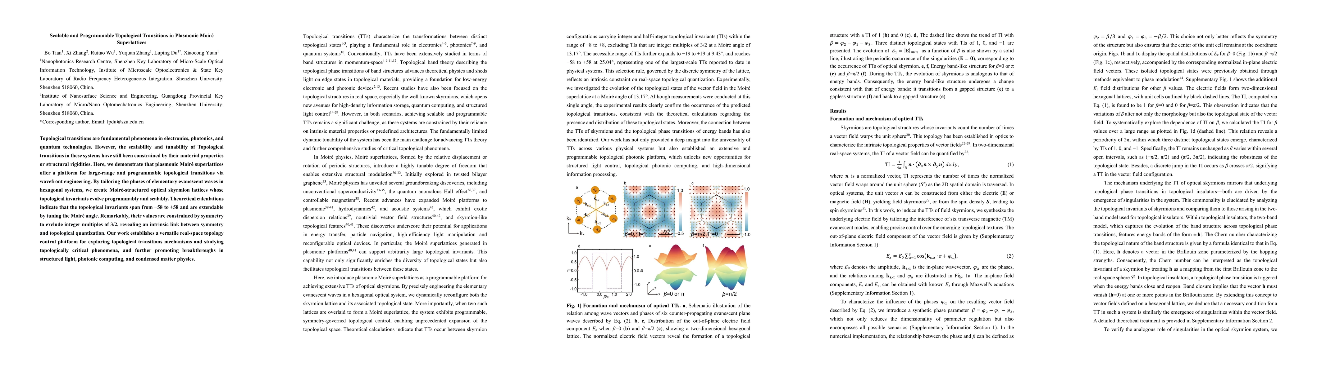 Thumbnail for Scalable and Programmable Topological Transitions in Plasmonic Moire Superlattices