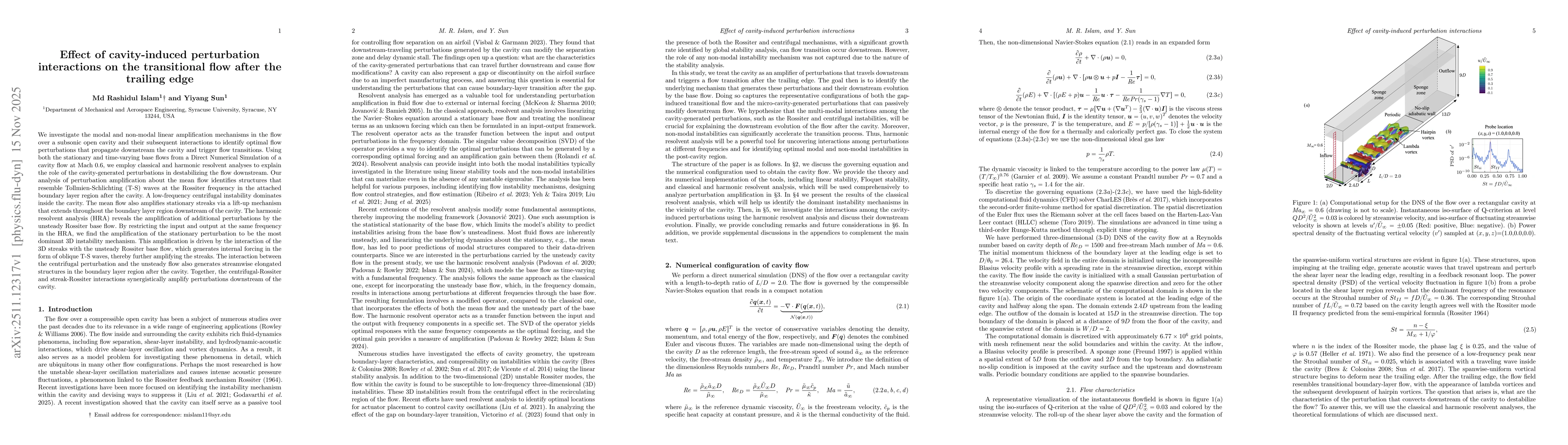 Thumbnail for Effect of cavity-induced perturbation interactions on the transitional flow after the trailing edge