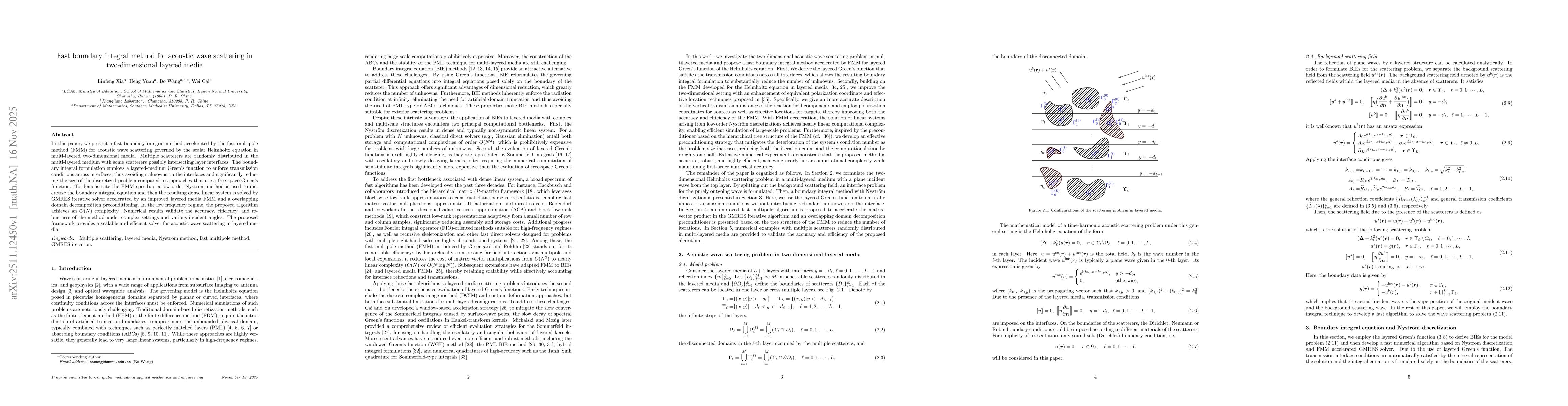 Thumbnail for Fast boundary integral method for acoustic wave scattering in two-dimensional layered media