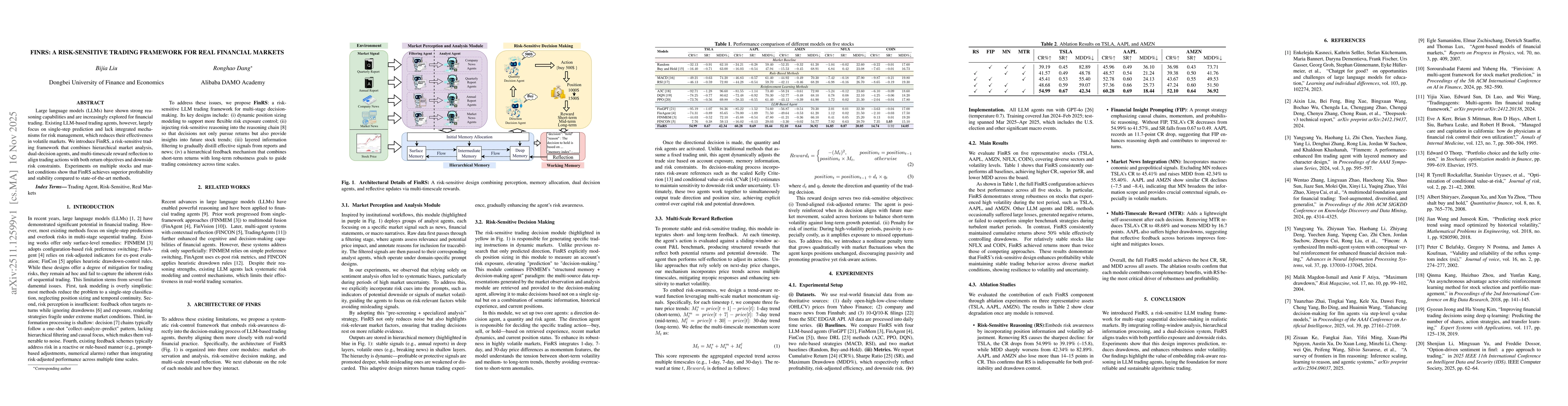 Thumbnail for FINRS: A Risk-Sensitive Trading Framework for Real Financial Markets