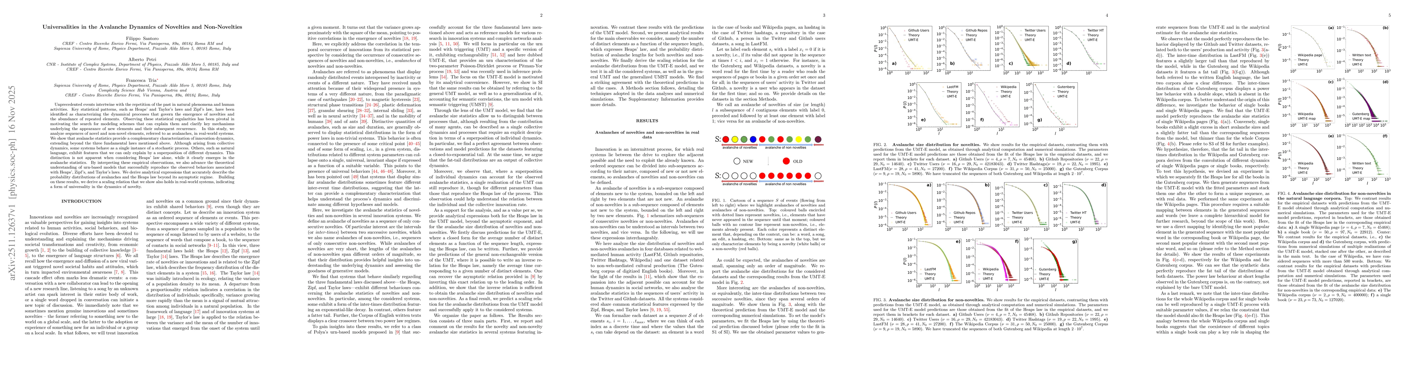 Thumbnail for Universalities in the Avalanche Dynamics of Novelties and Non-Novelties