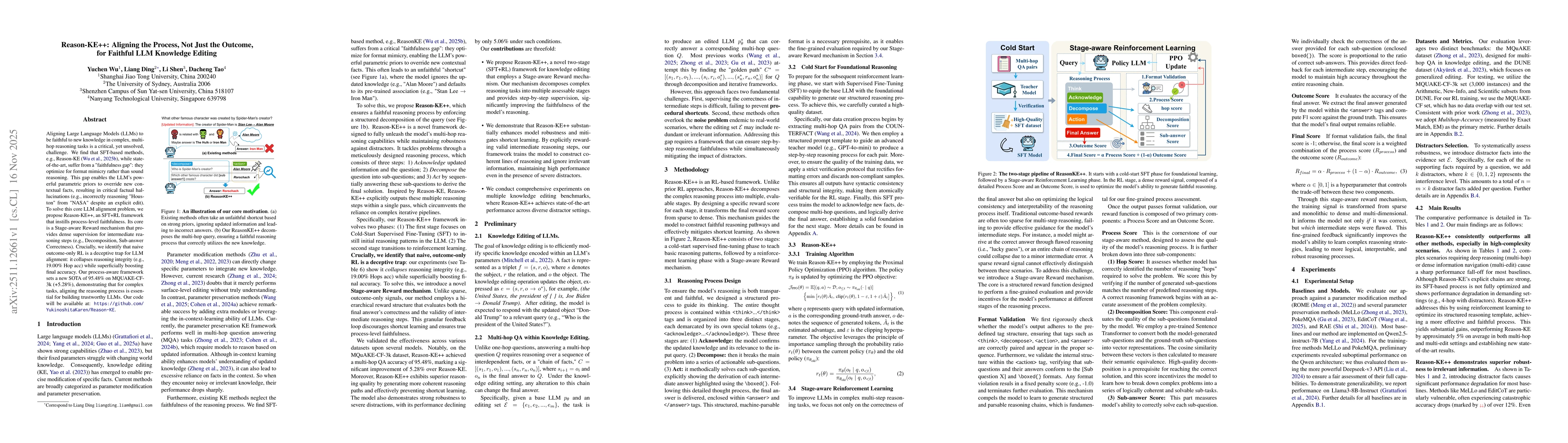 Thumbnail for Reason-KE++: Aligning the Process, Not Just the Outcome, for Faithful LLM Knowledge Editing
