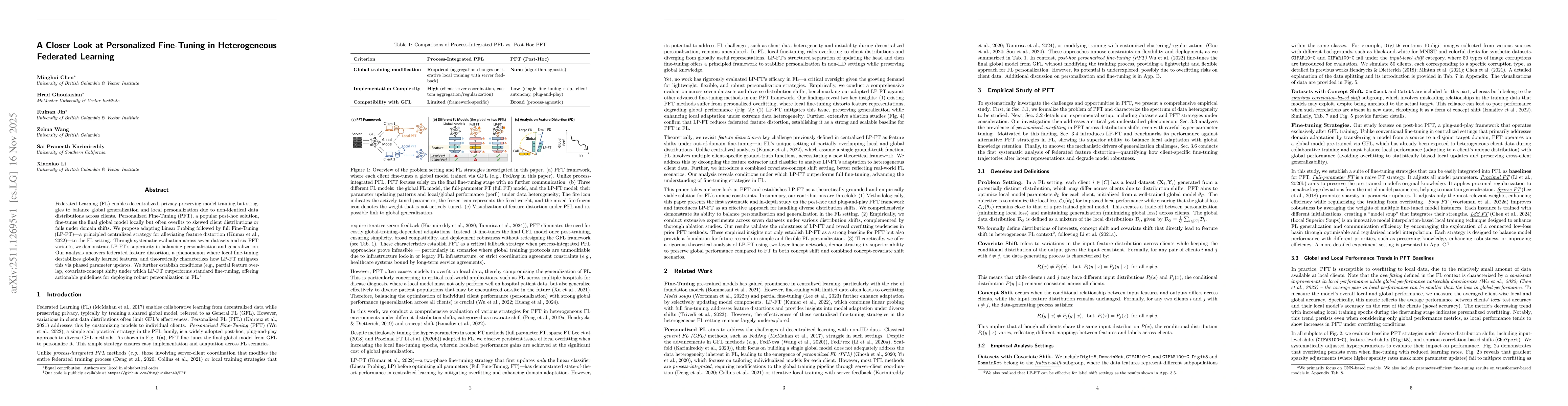 Thumbnail for A Closer Look at Personalized Fine-Tuning in Heterogeneous Federated Learning