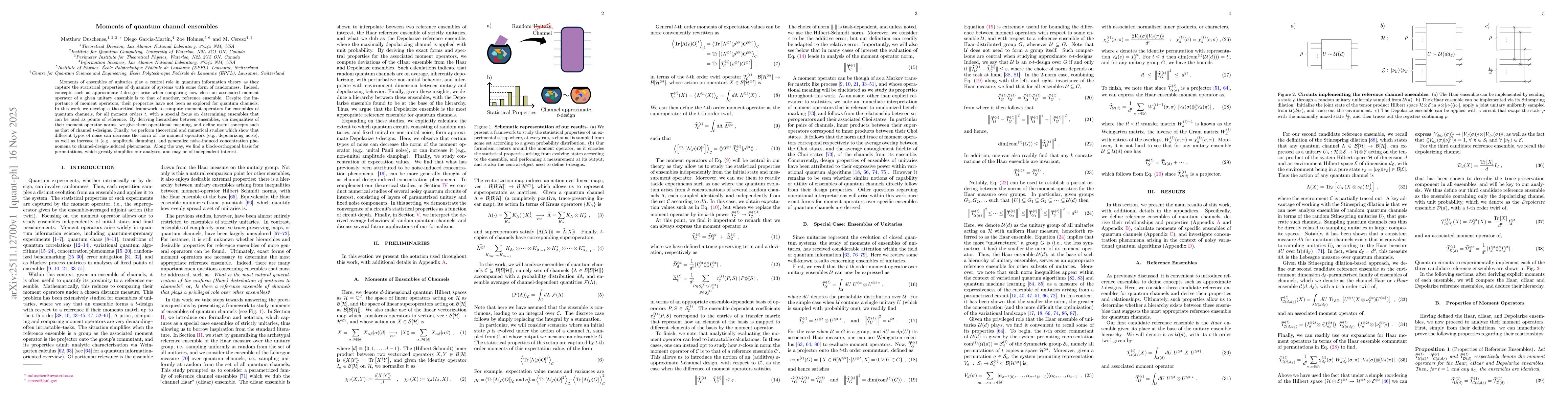 Thumbnail for Moments of quantum channel ensembles
