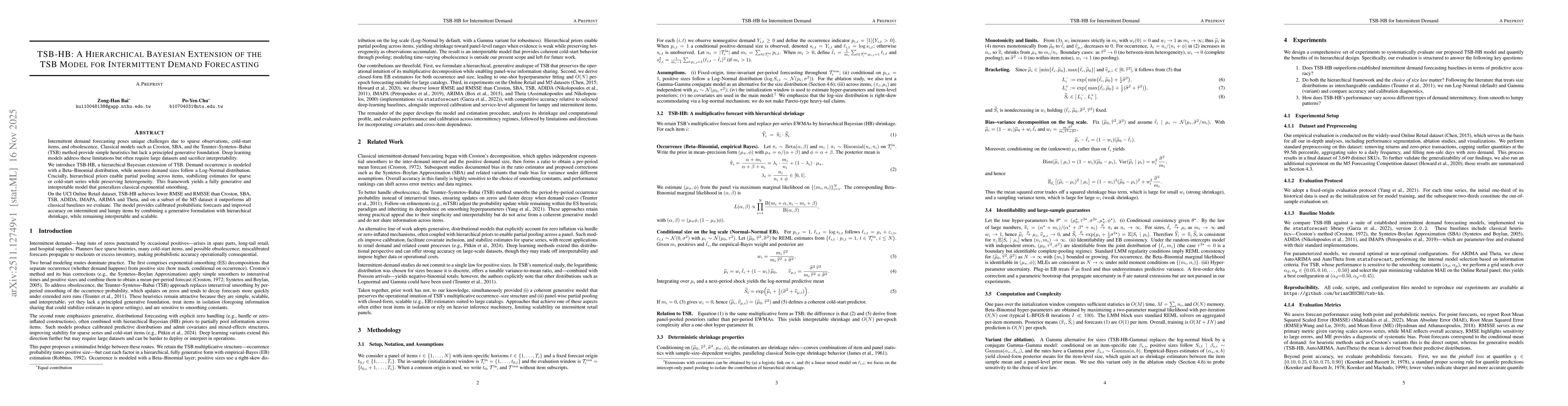 Thumbnail for TSB-HB: A Hierarchical Bayesian Extension of the TSB Model for Intermittent Demand Forecasting