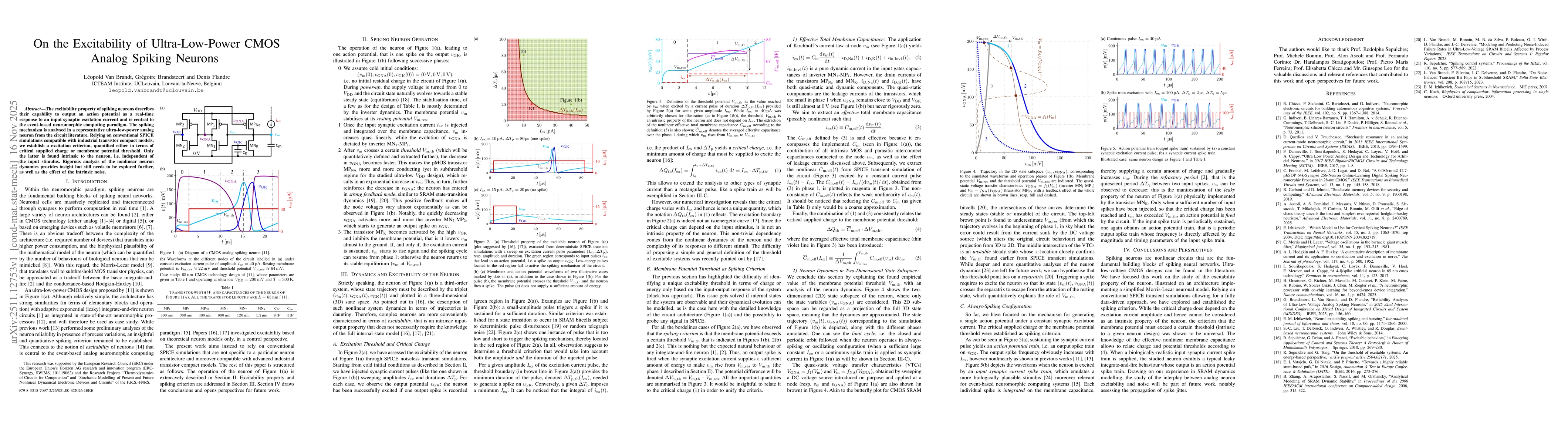 Thumbnail for On the Excitability of Ultra-Low-Power CMOS Analog Spiking Neurons
