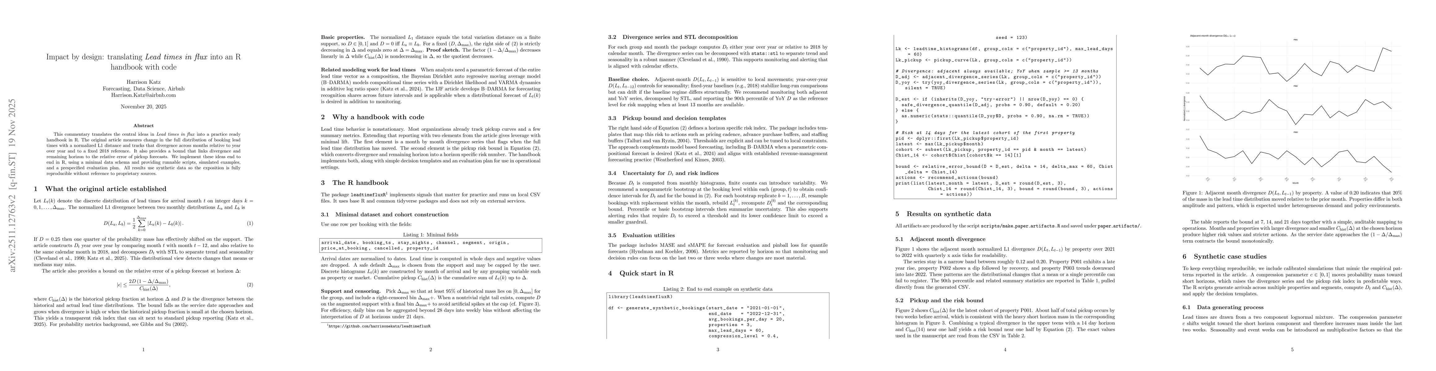 Thumbnail for Impact by design: translating Lead times in flux into an R handbook with code