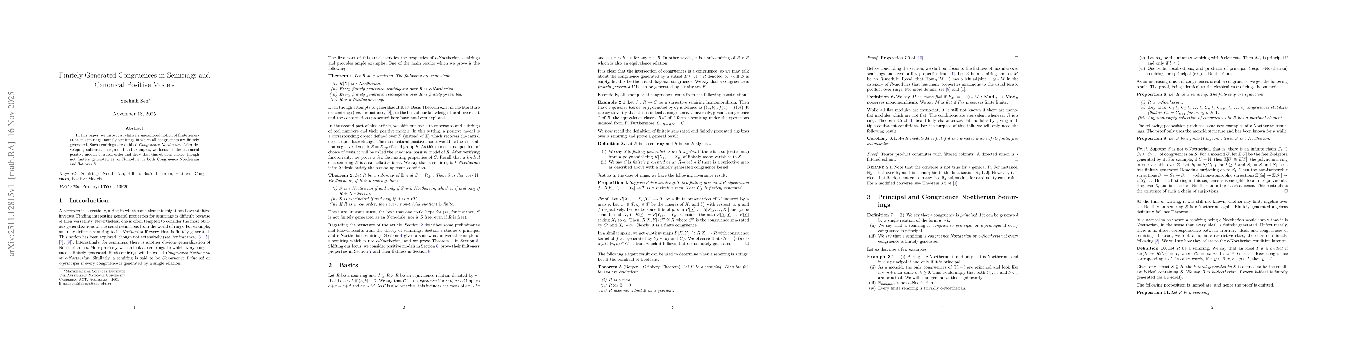 Thumbnail for Finitely Generated Congruences in Semirings and Canonical Positive Models