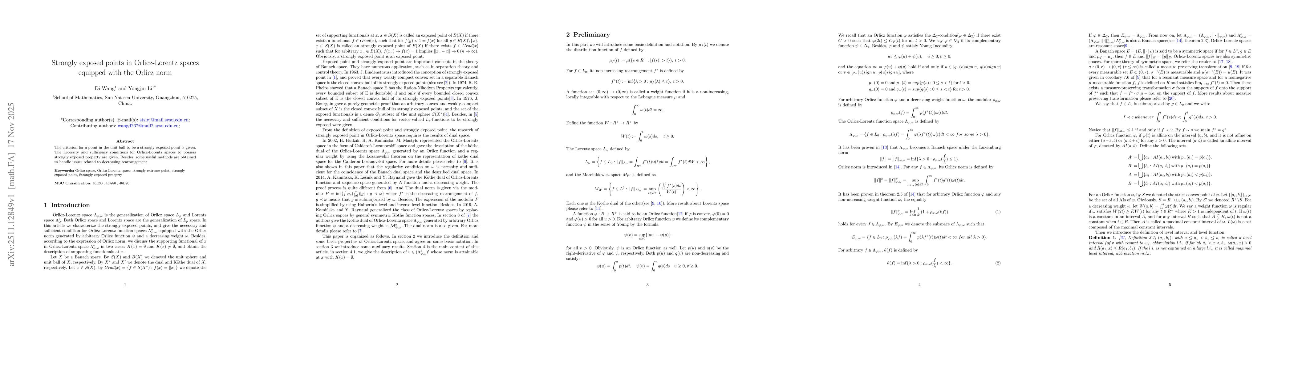 Thumbnail for Strongly exposed points in Orlicz-Lorentz spaces equipped with the Orlicz norm