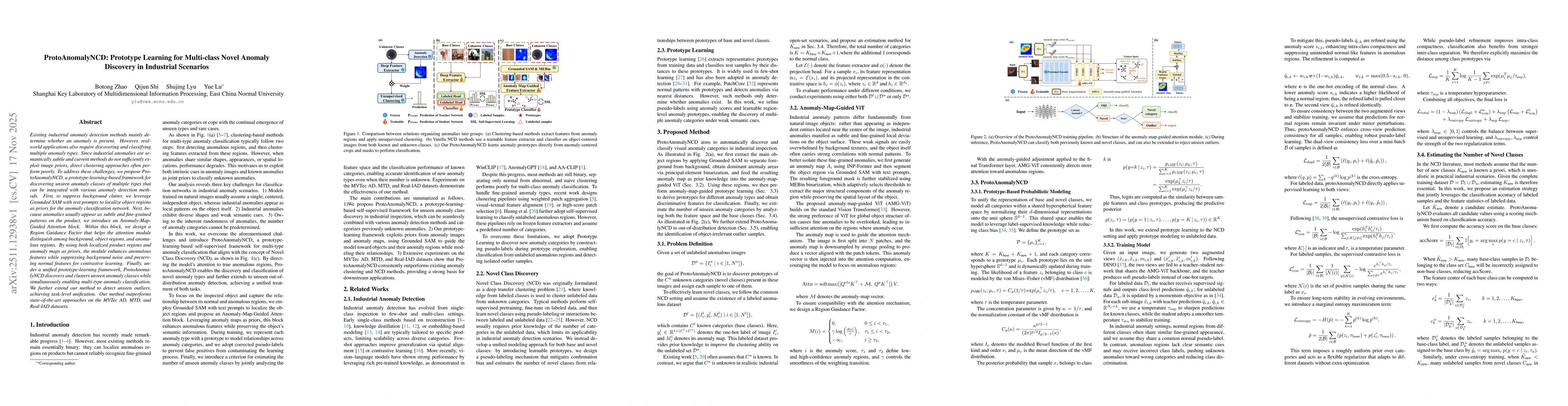 Thumbnail for ProtoAnomalyNCD: Prototype Learning for Multi-class Novel Anomaly Discovery in Industrial Scenarios