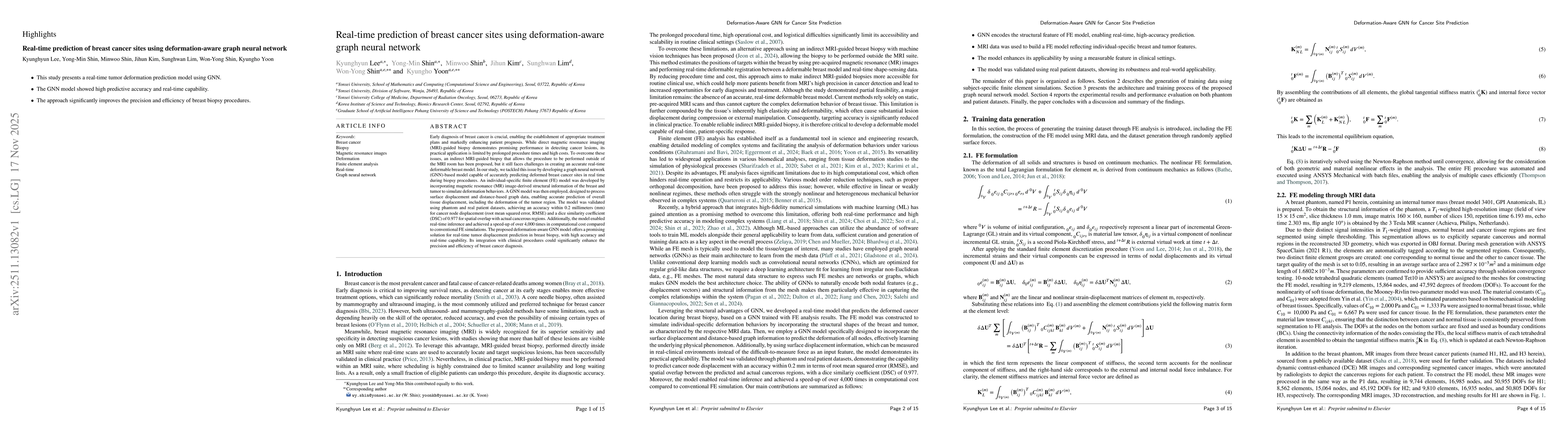 Thumbnail for Real-time prediction of breast cancer sites using deformation-aware graph neural network