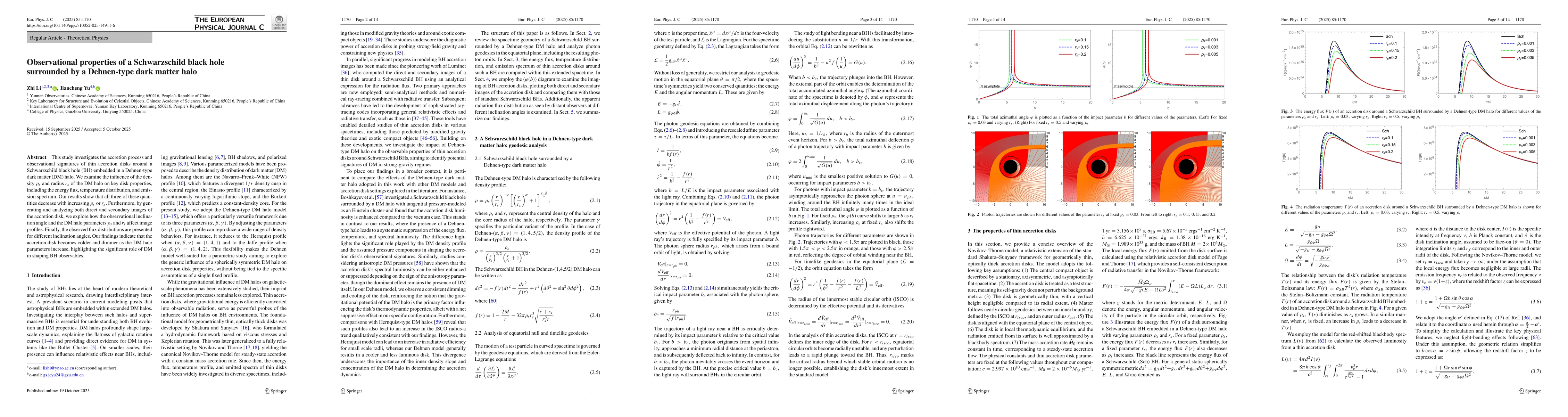 Thumbnail for Observational properties of a Schwarzschild black hole surrounded by a Dehnen-type dark matter halo