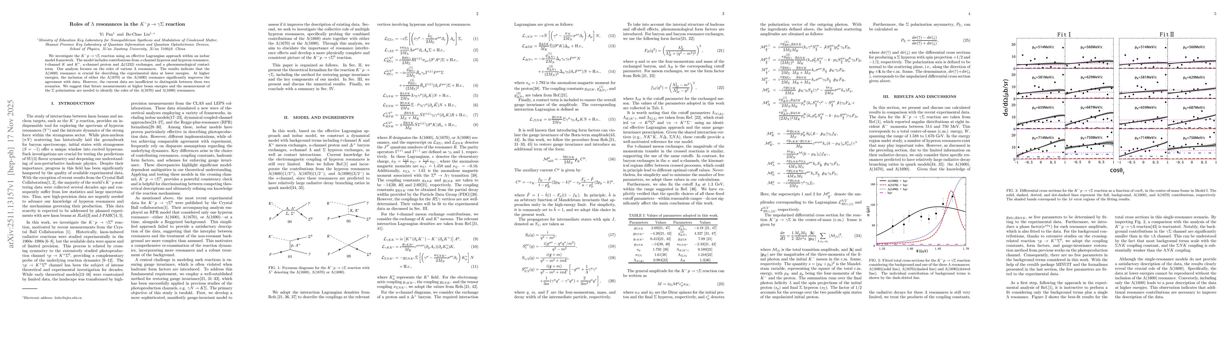 Thumbnail for Roles of $Λ$ resonances in the $K^- p \to γΣ$ reaction